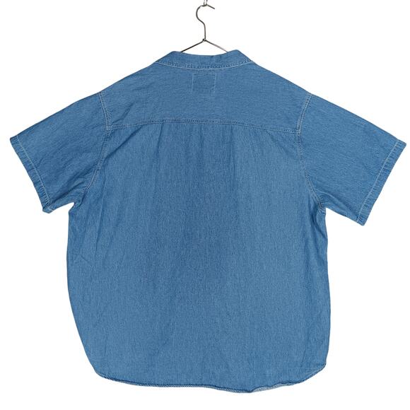 Vintage Quizz NY Woman Chambray Teddy Bears Embroidered Shirt Size 24 Blue - Picture 5 of 10